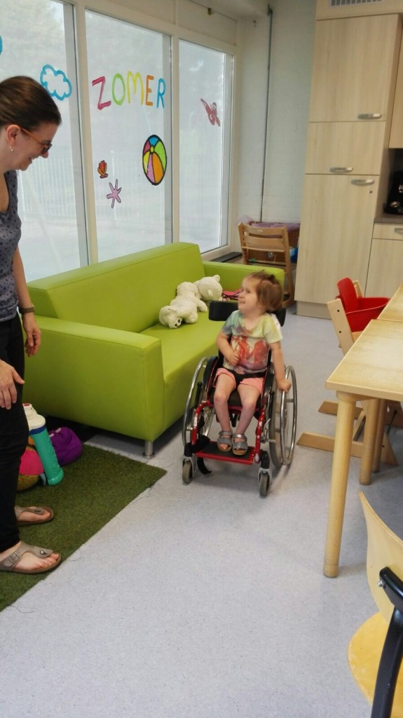 Oefenen, oefenen in de leenrolstoel